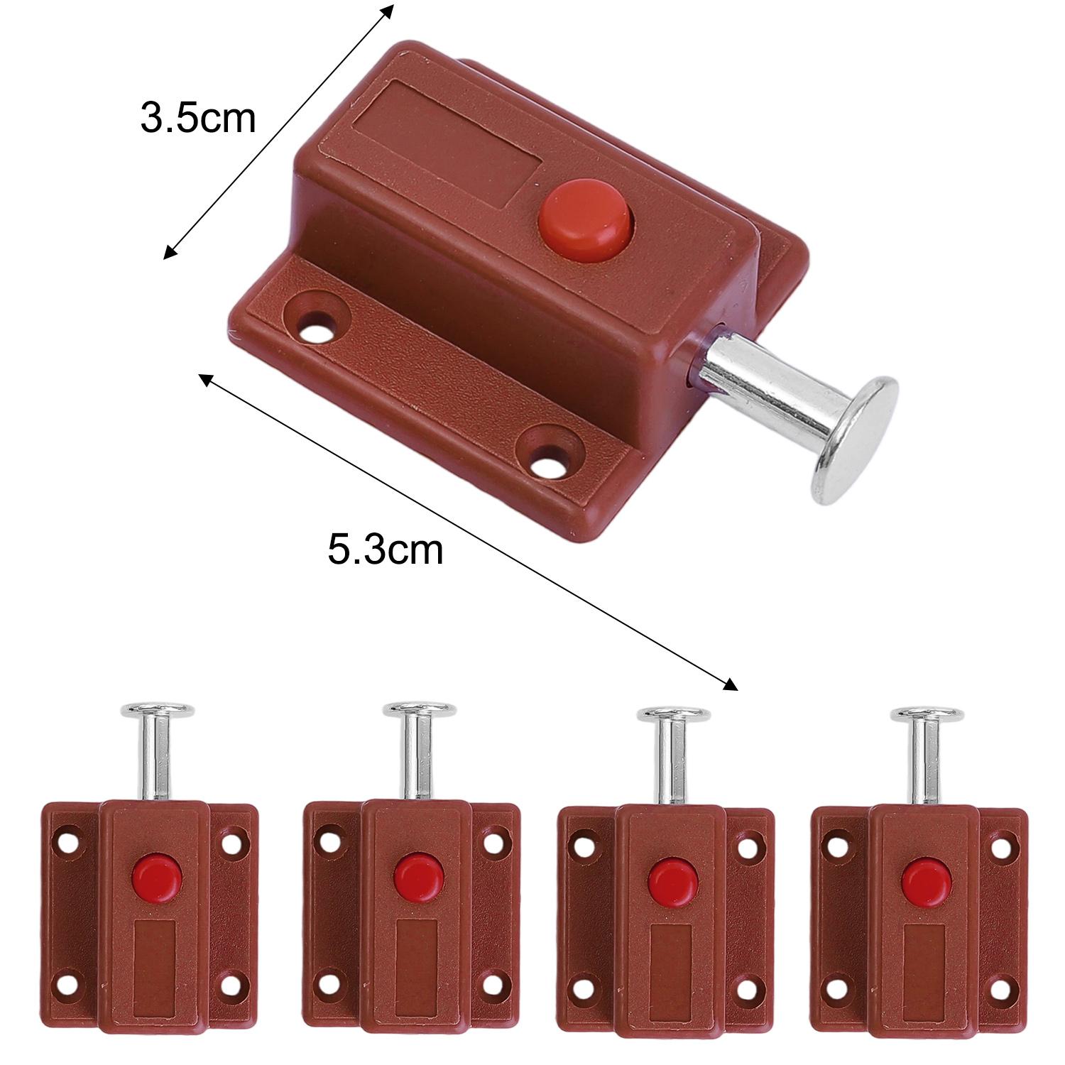 

20/5PCS Door Bolts Latch Lock for Door Window Cabinet Box Cupboard Slide Locker Household Safety Bolt DIY Furniture Hardware (Brown,5PCS)