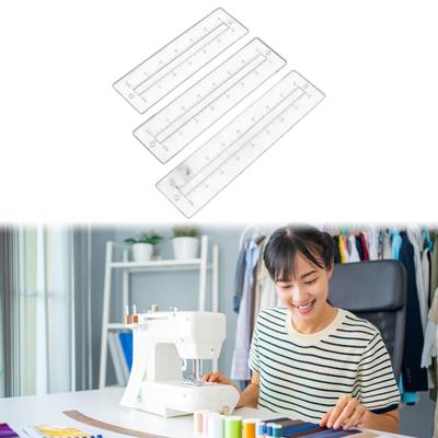 3 Pieces Zipper Making Templates,Supplies for Beginners,Curve Bag Zip Pocket Patchwork Ruler,Acrylic