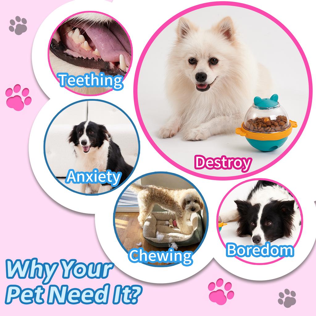 Dog Tumbler Leaking Food Device, Educational Toy Automatic Feeding, Leaking Food Ball Self-Hi To Relieve Boredom Pet Toy