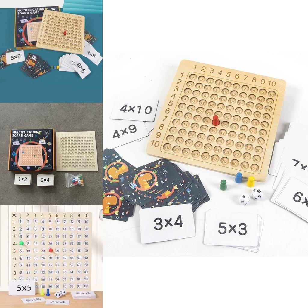 Wooden Multiplication Table Educational Toy For Kids Learning Math Skills And Mental Arithmetic
