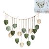 Side Wall Hangings Leaf Woven Tapestries Feather Tassels Bohemian Wall Decorations Leaf Art Decorations Wooden Beaded Garland