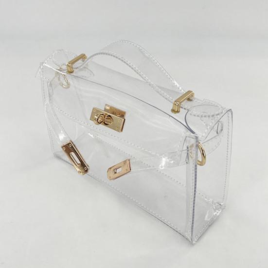 Dámská kabelka Crossbody Stylová odolná průhledná kabelka Elegantní módní peněženka na koncertní sportovní akce