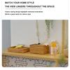 Rattan Woven Storage Box Decorative Brown Portable Storage Rattan Basket for Organizing