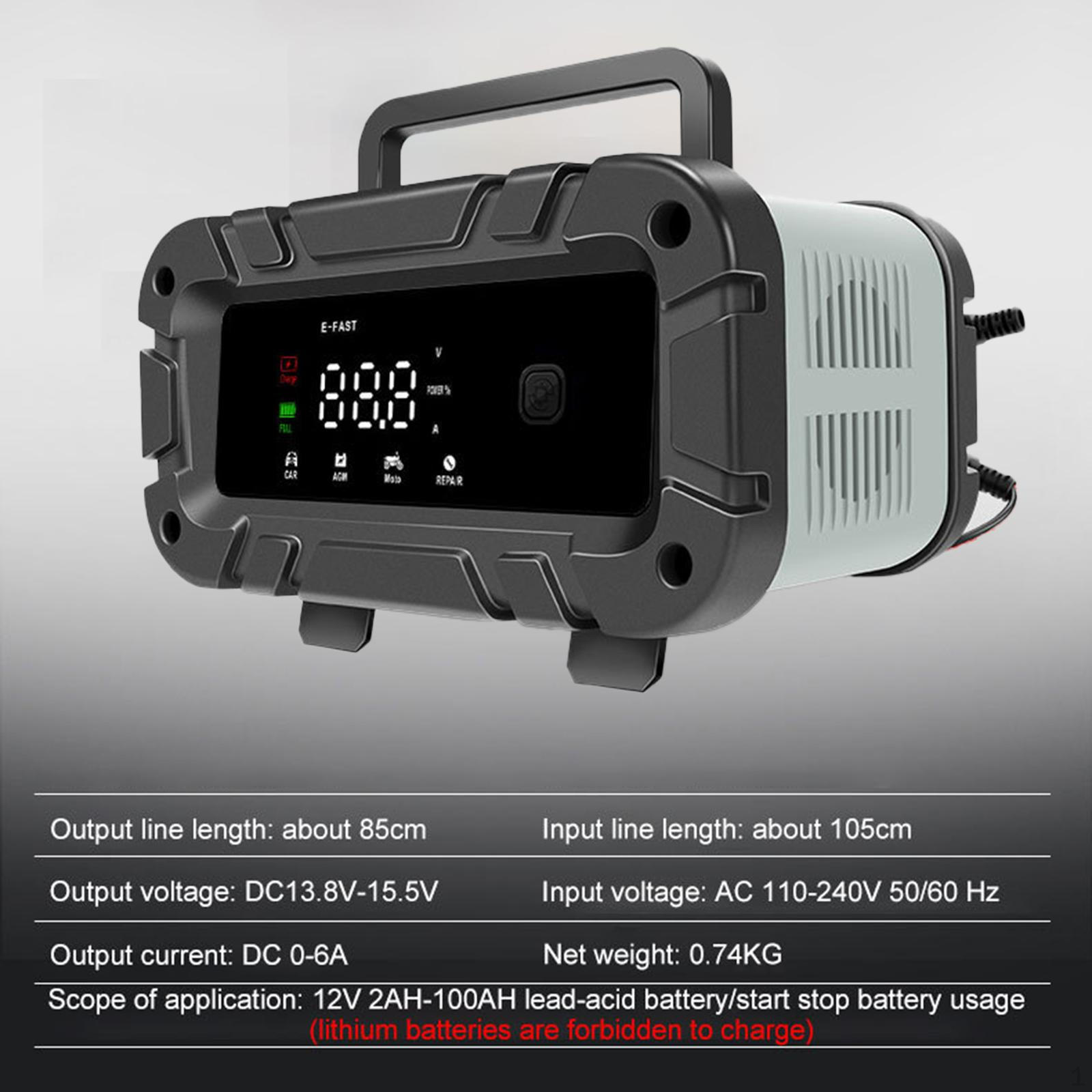 

Автоматическое устройство обслуживания аккумулятора, 12 В, интеллектуальное автомобильное зарядное устройство со складными ножками, автомобильное