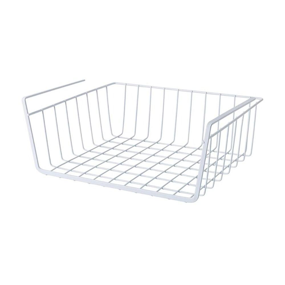 1Pcs Under Table Cabinet Storage Rack Small/Large Hanging Mesh Basket Kitchen Organizer Shelf