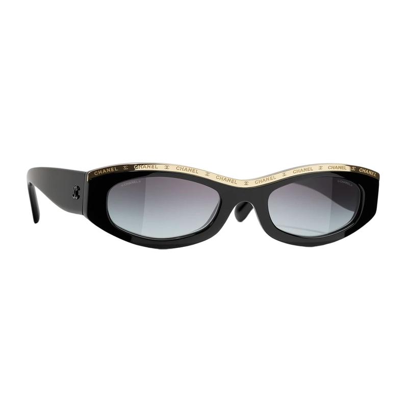 

CHANEL [2023 Early Spring New Style] Fashion Personality Trend Acetate Frame Irregular Shape Sunglasses Same Style for Men and Women чорний