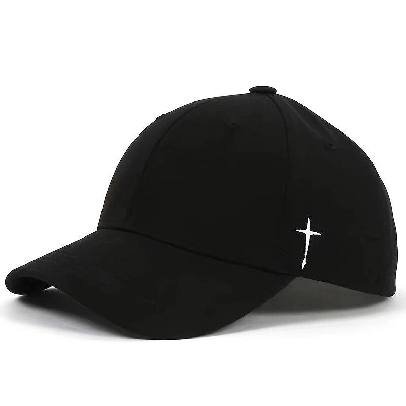 Unisex Side Cross Embroidery Baseball Caps Spring And Autumn Outdoor Adjustable Casual Hats Sunscreen Hat