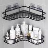 Minimalist No-Drill Corner Shower Shelf with Hook