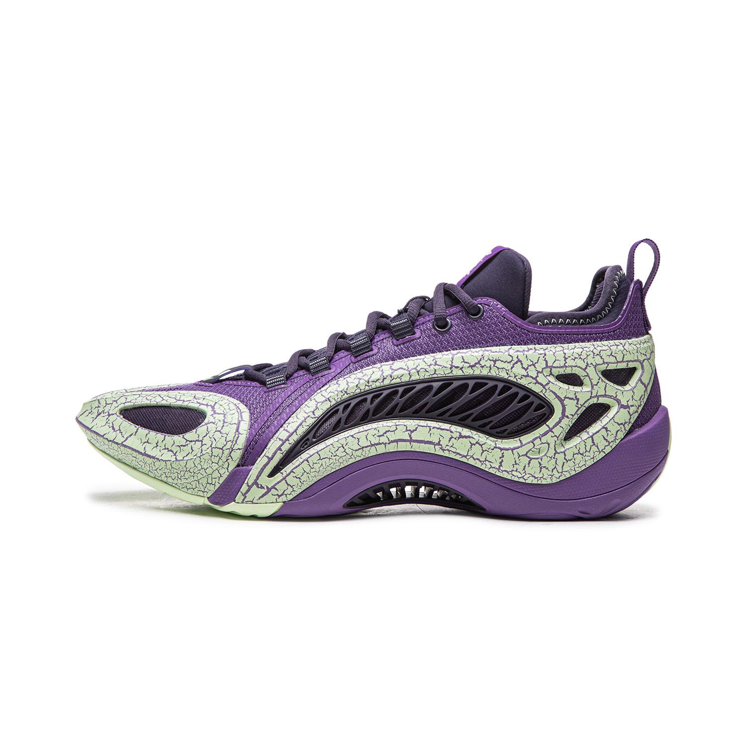 

Li Ning BadFive Air 1 Super Coverage Support Anti Twist Low top Basketball Shoes Men s Zircon Purple ABFW009-3 43.5