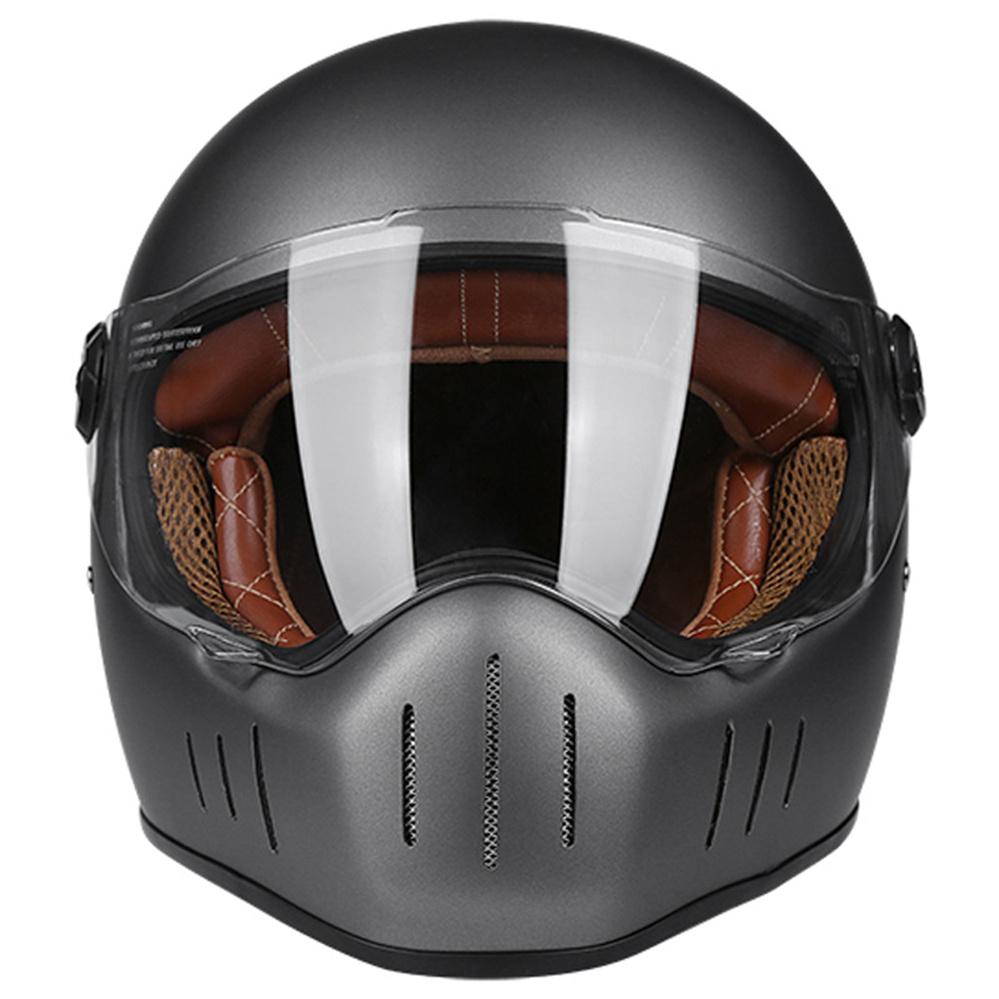 New Motorcycle Racing Full Face Motorbike Riding Helmet Chopper Style Dirt Bike Helm Retro Lightweight Cafe Racer Casque DOT ECE