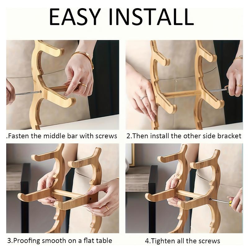 3-layer Fruit Blue, with Bamboo and Wood Racks,  Dish Decoration Baskets,  Pantry Organizers and Storage, Storage Shelves