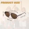 [uxcell] Square Polarized Sunglasses - Retro and Trendy Sunglasses - Unisex - CoffeePink (Brown Lenses)