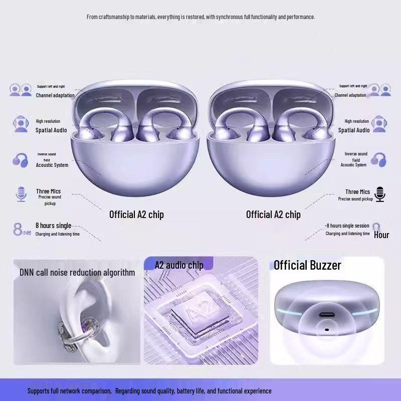 Huawei FreeClip Premium Bone Conduction Wireless Bluetooth Headphones - Sports & iOS Compatible