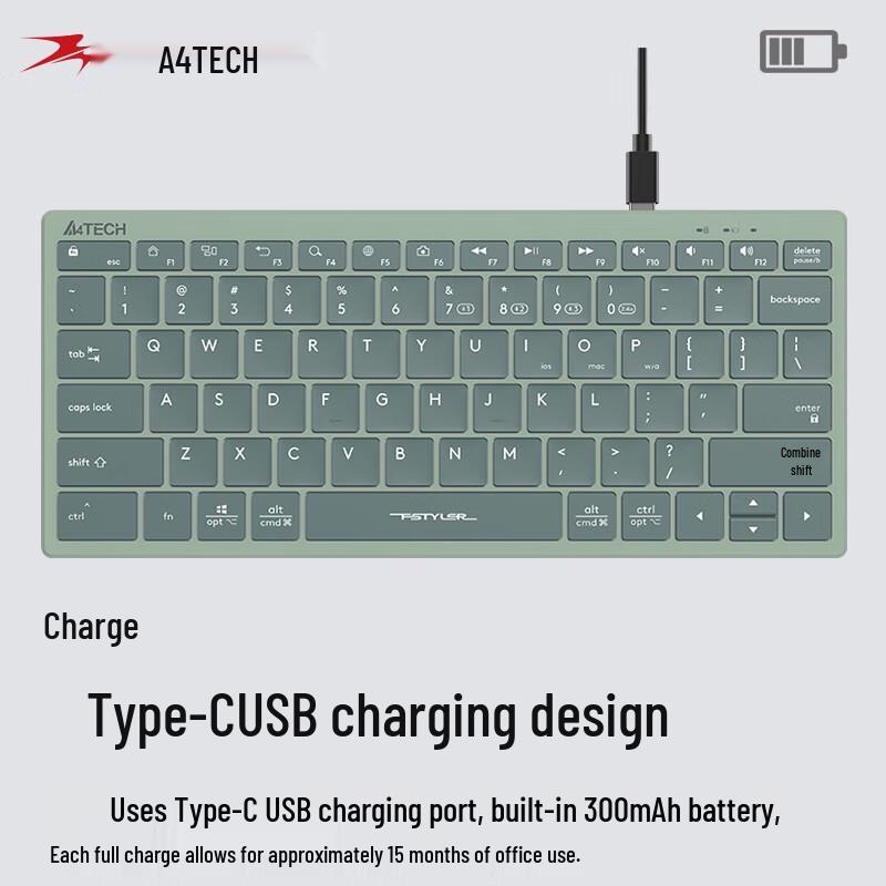 A4TECH FBX51C Wireless Bluetooth 4-Mode Keyboard