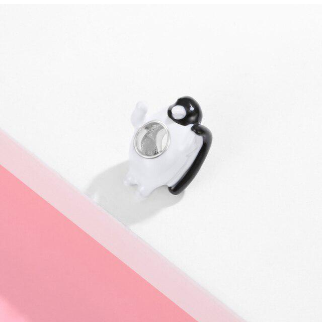 Argent Sterling 925 Série Zoo Mignon Émail Girafe Lion Breloques DIY Adaptées Pendentif Bracelet Pour Femmes Fabrication de Bijoux