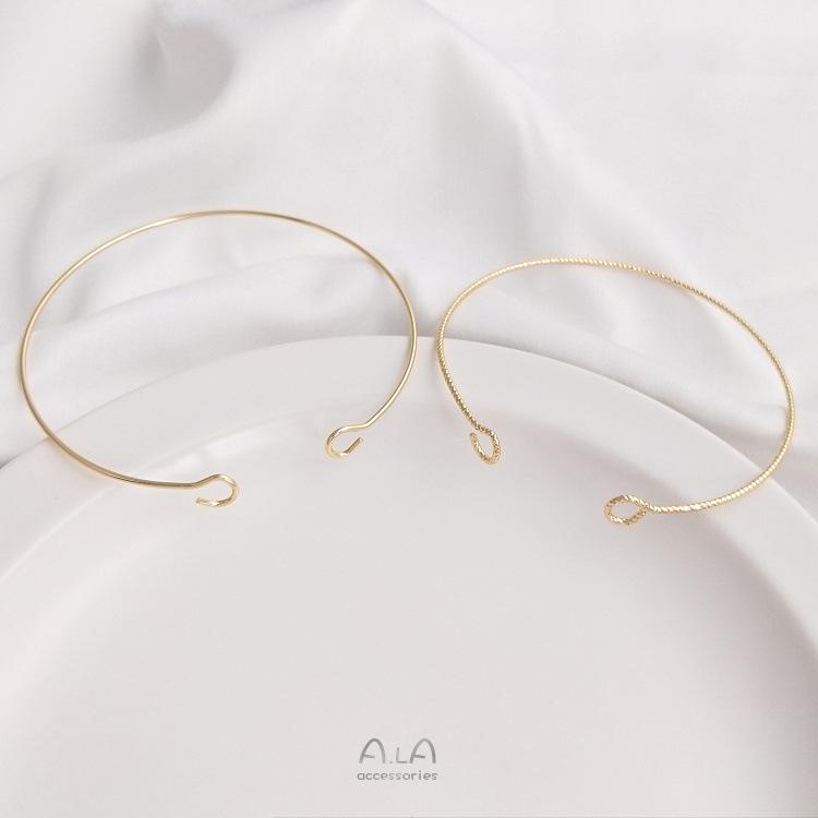

14K Gold-Filled Color-Preserving 9-Shaped Hoop Bangle DIY Bracelet Jewelry Accessories