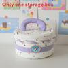 Cotton Woven Storage Basket With Colorful Dot Pattern For Dorm Room And Home Decor