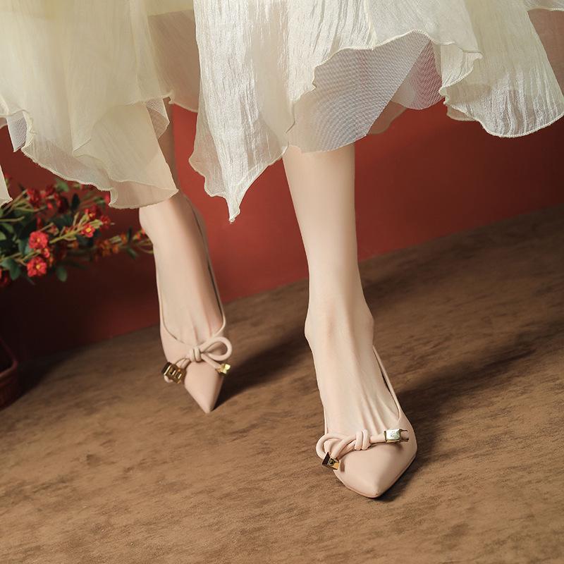 

Warm Breeze Sheepskin Pointed Toe High Heels for Women - New Autumn 2025 Collection 34 абрикосовый