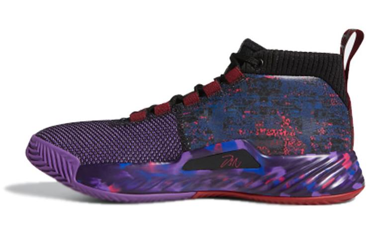 Adidas Dame 5 Lillard Basketball  Cblack Cburgu Scarle  EF8663 40