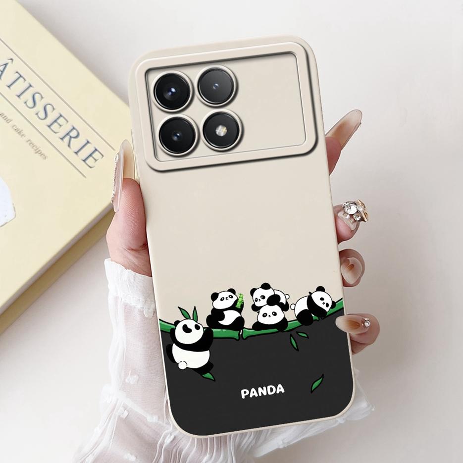 For Xiaomi Poco X6 Pro 5G Case Cute Panda Cartoon Cover Soft Silicone Phone Case For Xiaomi Poco X6 Neo PocoX6 Pro Fundas Bumper