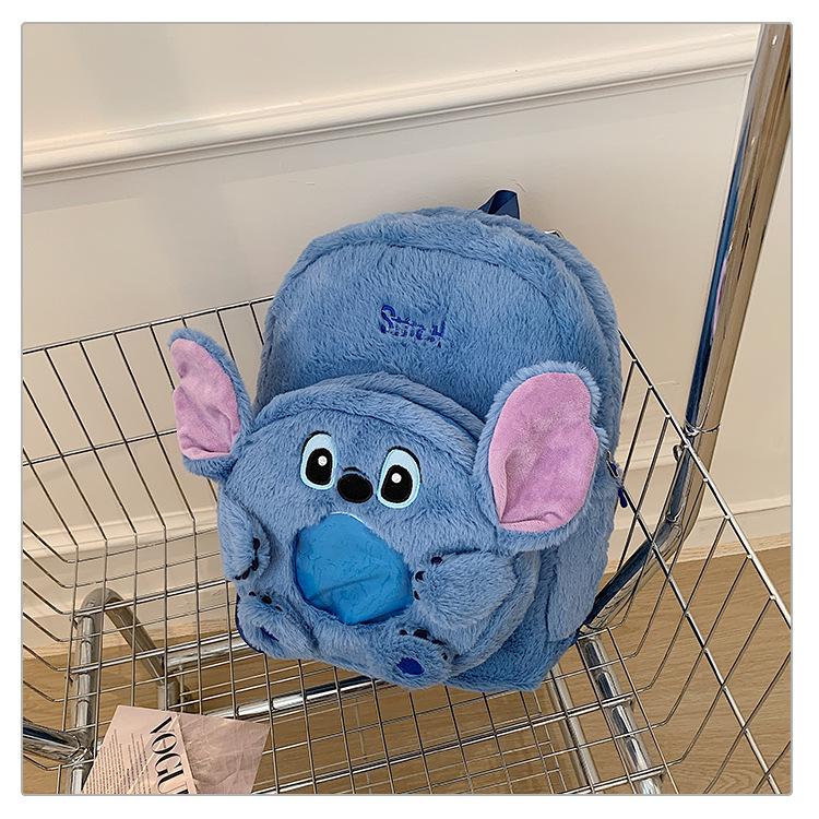 Cartoon Stitch Monster Plüschrucksack - Niedliche Ita-Tasche für Studenten