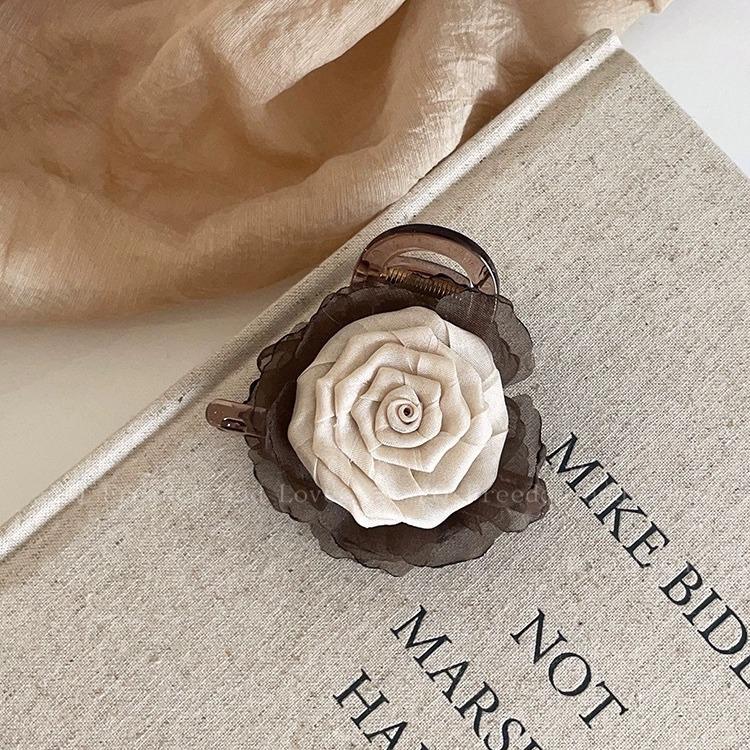 2025 Šik Květinová Spona do Vlasů ze Síťoviny pro Ženy