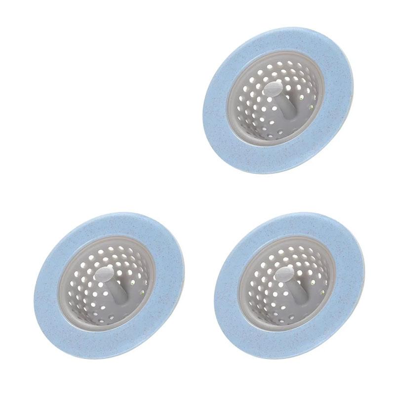 1/2/4pcs Silicone Anti-Clogging Filter Portable Sink Strainer Bathroom Kitchen For Drains Cover Hair Waste Plug Filter Strainer