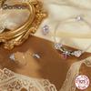 Bamoer Original 925 Silver Witch Knot Pendant Bow Charm Pink Love Beads DIY For Women Party Daily Gift Fine Jewlery