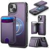JEEHOOD J10 Flip Card Bag MagSafe Split RFID Leather Phone Case