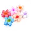 Women Small Hair Clip Flower Hair Grip Realistic Flower Shape Gradient Color Strong Claw Anti-slip Small Teeth Lightweight Children