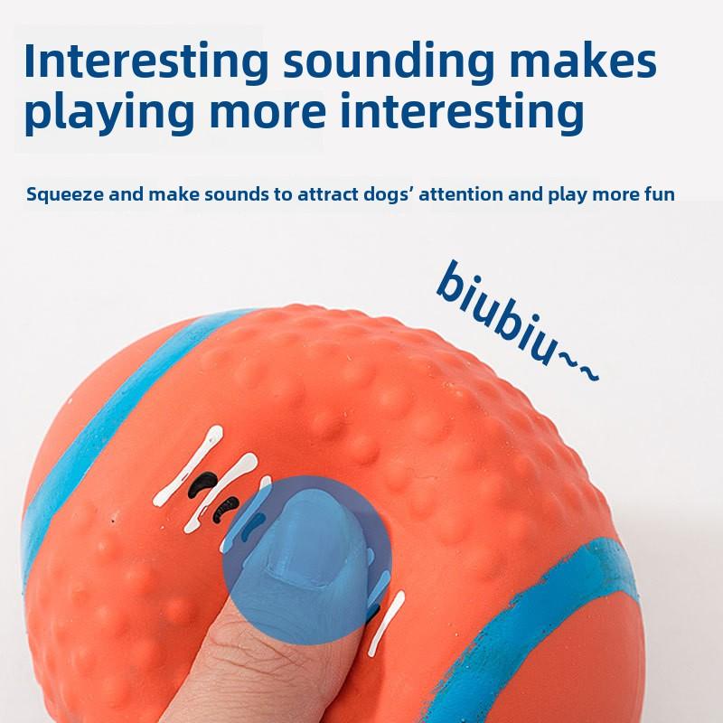 Dog Latex Sound Toy Molars Teeth, Bite-resistant and Stuffy Football, Small Dog Teddy Training Pet Supplies