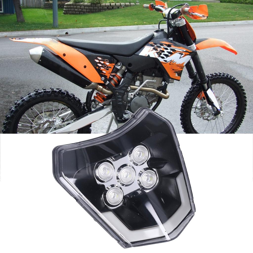 Motorcycle LED Headlight 5LED Bright Light Waterproof Strong Sealing Shockproof Replacement For EXC SXF MX Dirt Bike