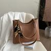 Silk Scarf Bag For Women Summer Large Pu Fashionable Shoulder Handbag With Zipper For Daily Use