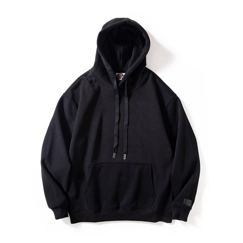 Hooded Sweatshirt for Men, Autumn and Winter Heavy Fleece Thickened Pullover Top, Versatile Youthful Trendy Loose Casual Jacket
