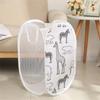 Cartoon Foldable Laundry Basket Large Capacity Organizer Basket for Household Dirty Clothes Nylon Mesh Bag for Toy