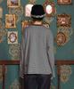 UNALLOYED Logo Stripe Long Sleeve T-Shirt / Black