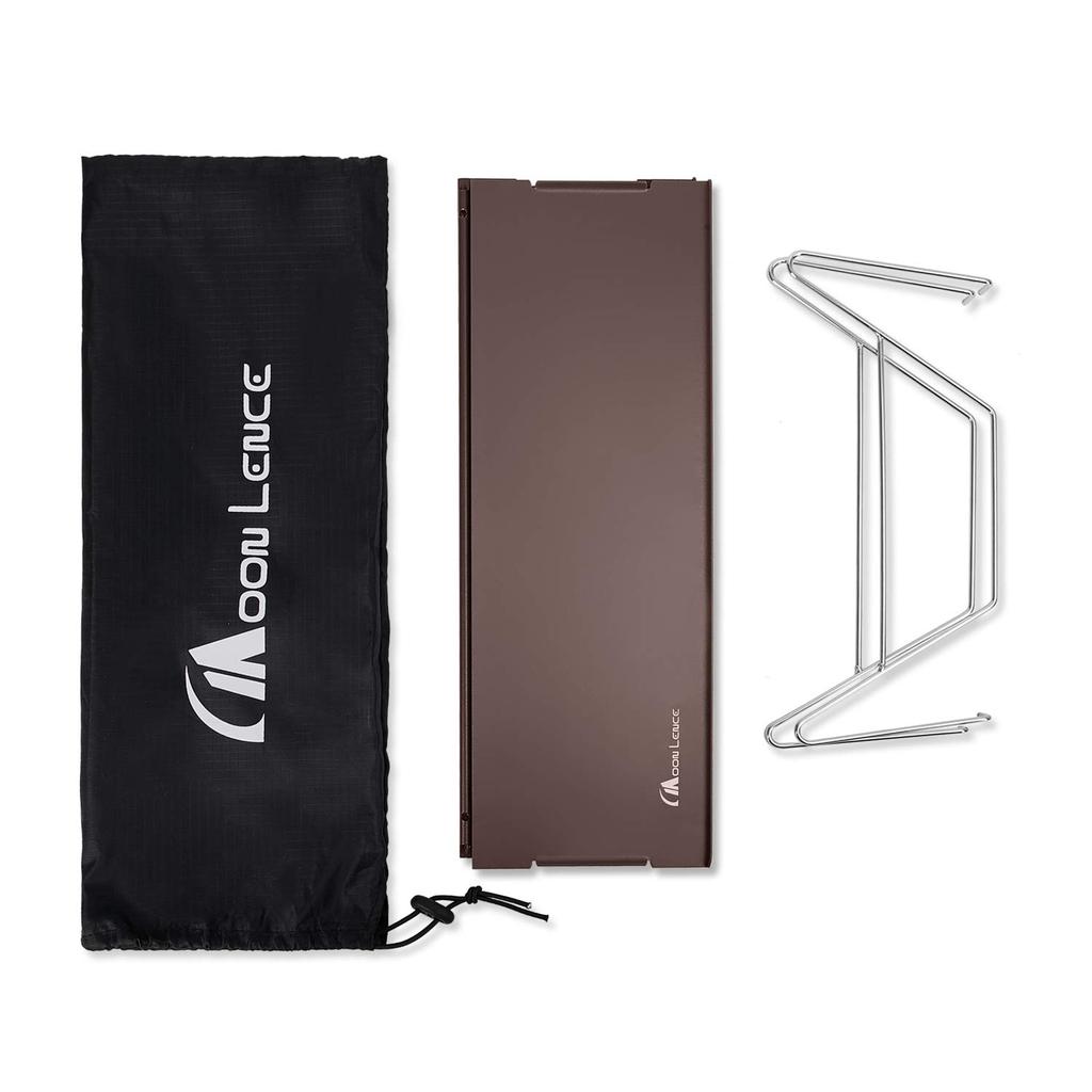 MOON LENCE Folding Outdoor Camping Aluminum Low Perfect for Solo Includes Storage Bag Table, Alloy, Table, Camping, Compact, Ultra-Lightweight (465g),