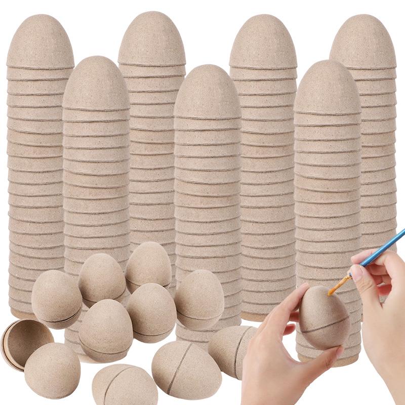 5-20 шт. Папье-маше Пасхальные яйца Детские DIY Раскраска Игрушка Подарочная коробка-сюрприз Заполняемое Картонное яйцо Пасхальная Вечеринка Декор Принадлежности 5Pcs коричневый
