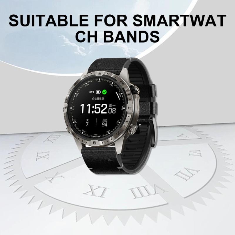 Elegant 26mm Leather Watch Band Adjustable Quick Fit Strap Stylish Leather Wrist Strap Suitable for Smartwatches 7X 7 6X