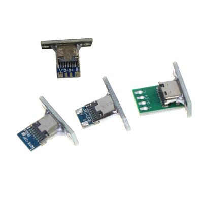 5/10/20Pcs Type-C Usb Jack 3.1 Type-C 4Pin 2Pin Female Connector Jack Charging Port Usb 3.1 Type C Socket With Fixing Plate