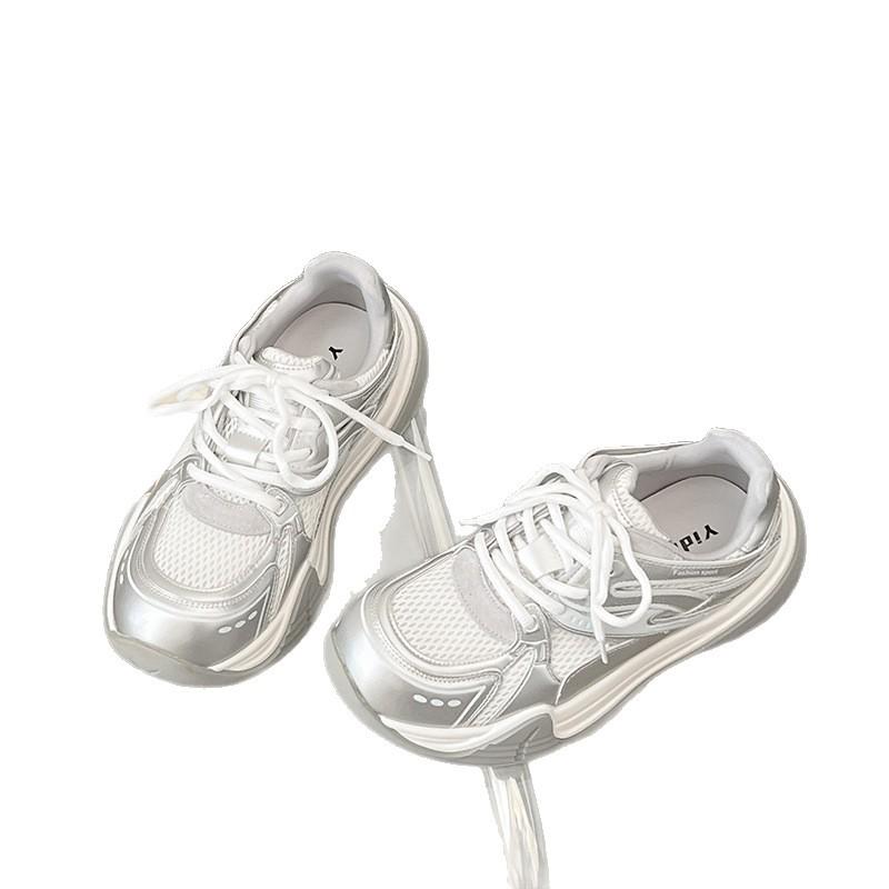 Small Muffin Thick-soled Dad Shoes Women's 2025 Summer Thin Mesh Breathable German Training Shoes Casual Sports Shoes Tide