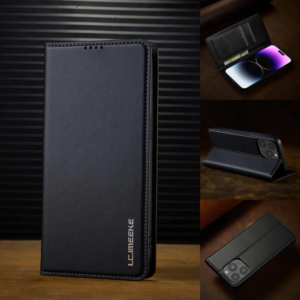 Custodia a Libro Ultrasottile in Pelle per IPhone 17 Pro Max 17 Air 16 15 14 13 12 11 Pro Max Portafoglio Magnetico Porta Carte Supporto Copertura in Pelle