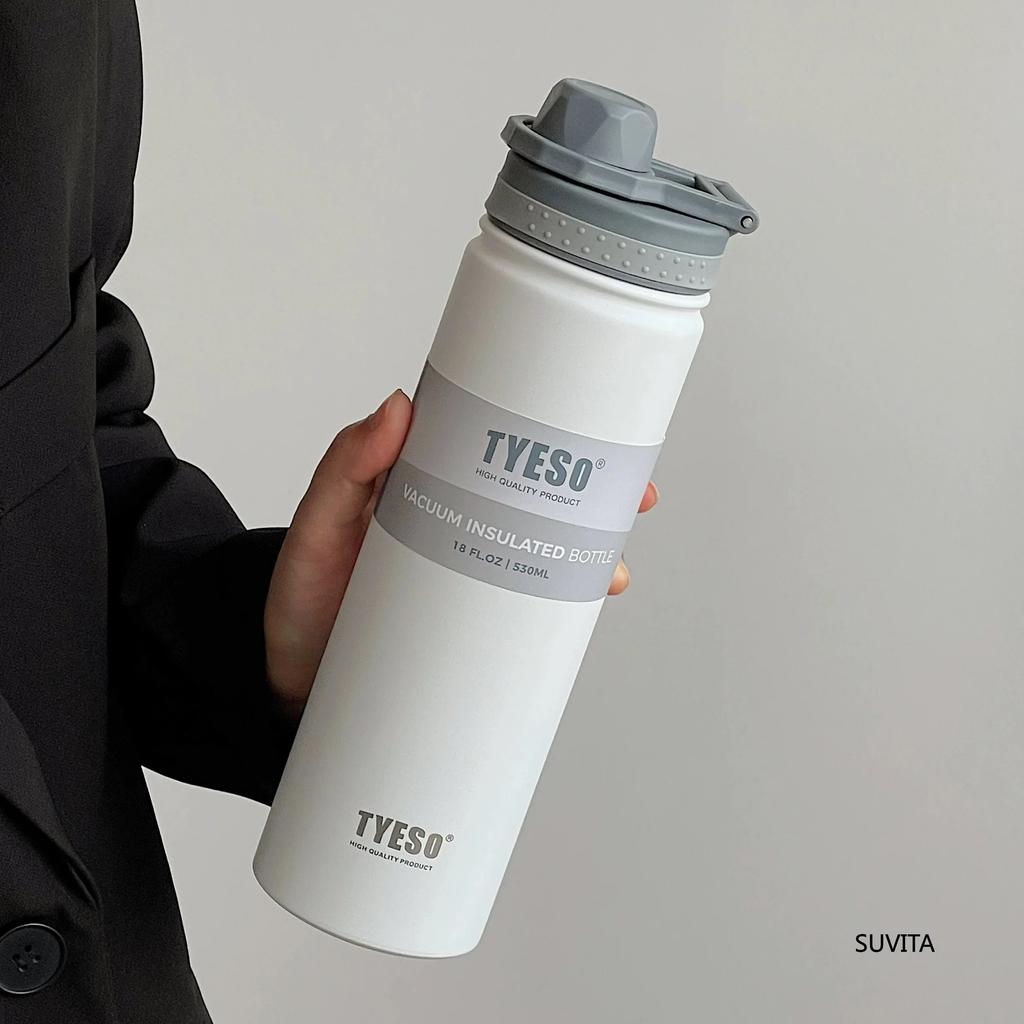 Tyeso 530/750ML Thermos Bottle Stainless Steel Vacuum Flask Travel Cup Insulated Water Bottle Sport Thermal Mug Hot Cold Mug