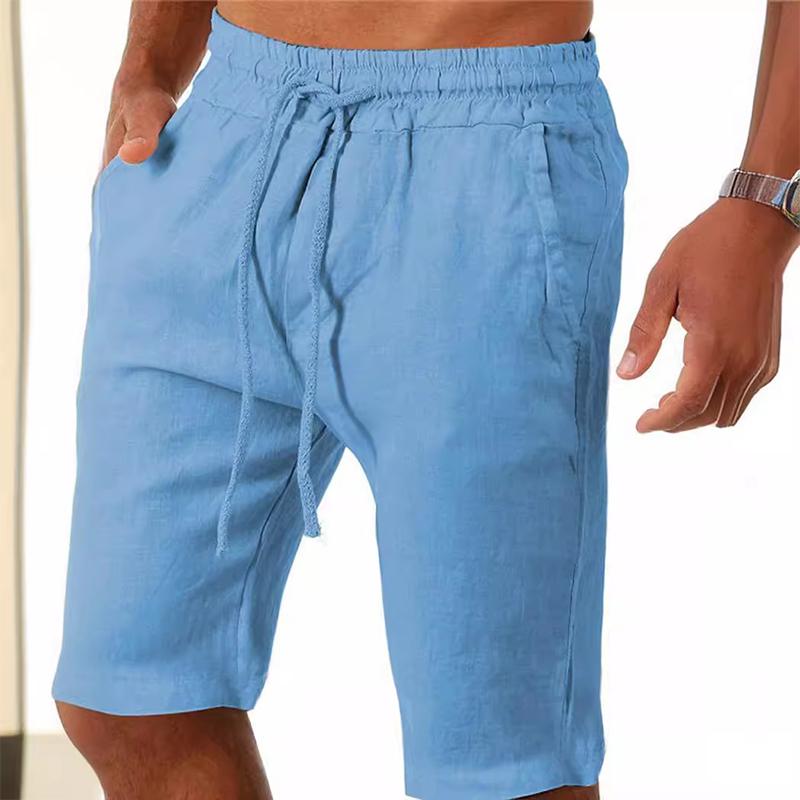 1Pc Solid Color Soft Mens Clothes Summer Cotton Breathable Streetwear Fitness Men's Shorts Pants