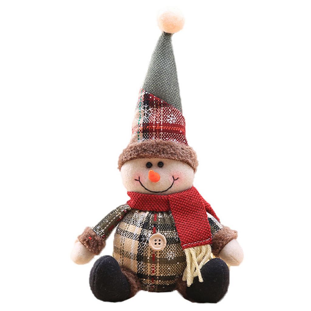 Christmas Tree Hanging Dolls Christmas Snowman Element Decor for Family Friend Christmas Gift