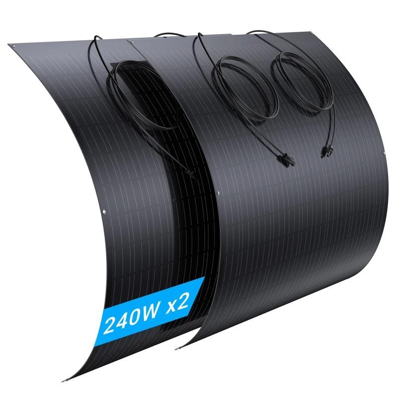 2/4PCS 480W Flexible Solar Panel Balcony