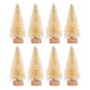 24PCS Mini Christmas Tree Artificial Christmas Tree with Wooden Base Christmas Table Decoration