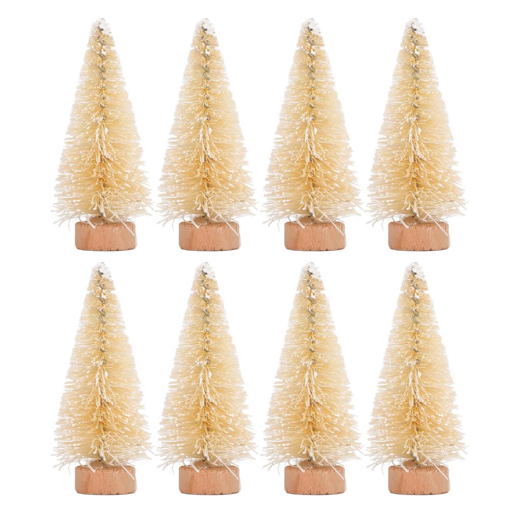 24PCS Mini Christmas Tree Artificial Christmas Tree with Wooden Base Christmas Table Decoration
