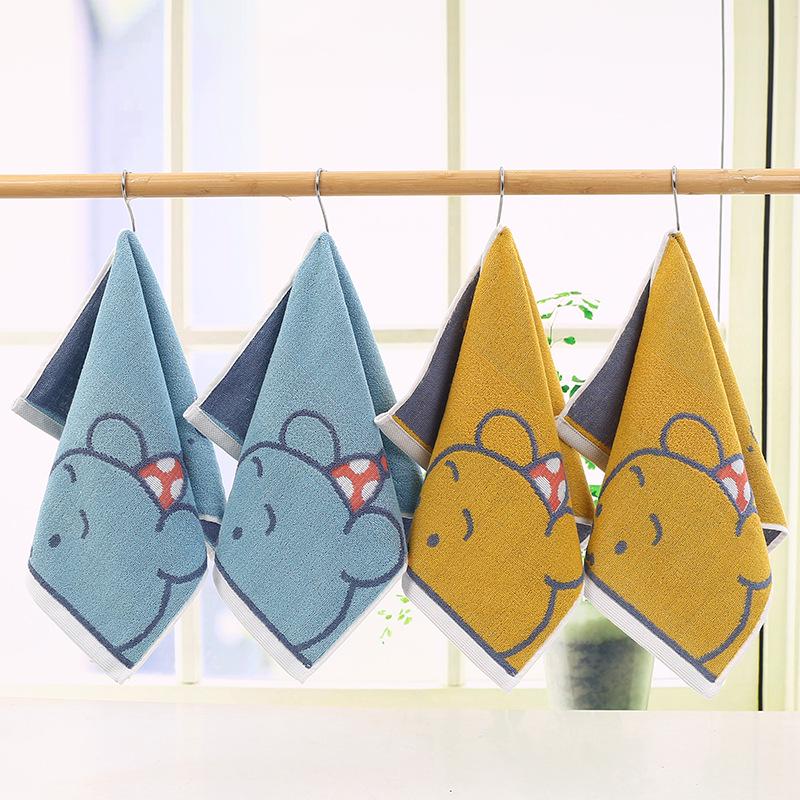 Dětský ručník z čisté bavlny s kreslenou výšivkou - Měkký a savý, Ideální pro domov, školu a školku