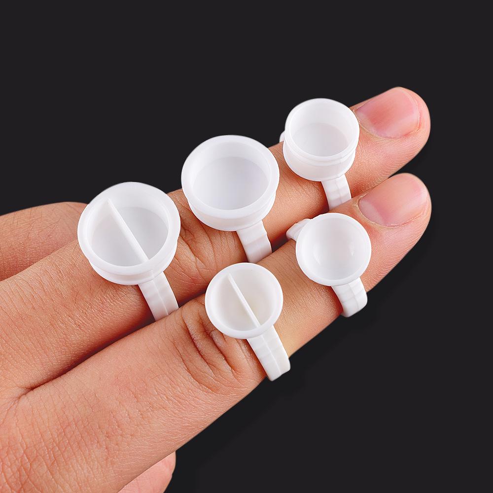 Tattoo Pigment & Eyelash Glue Ring Cup with Bowl 